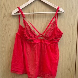 La SENZA Red Lace Strappy Babydoll